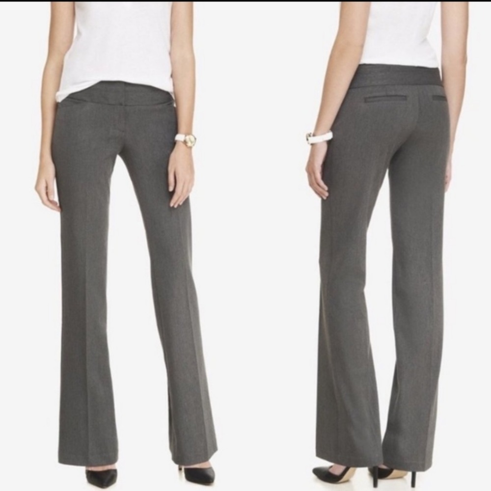 Express Stretch Waist Flare Editor Dress Pants